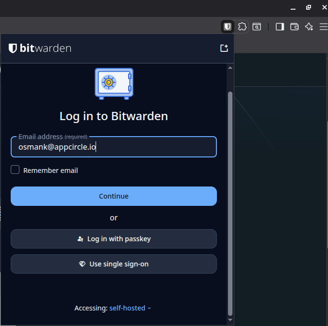 Login screen showing the Use single sign-on option